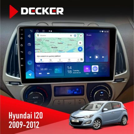 Штатна магнітола Hyundai I20 2009-2012 Climate Decker D9-007 4x64 DSP 360 4G