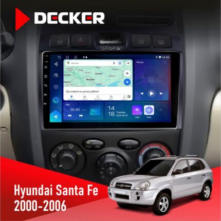 Штатна магнітола Hyundai Santa Fe Decker D9-007 4x64 DSP 360 4G