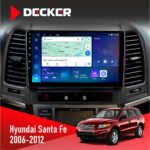Штатна магнітола Hyundai Santa Fe 2006-2012 Decker D9-007 4x64 DSP 360 4G