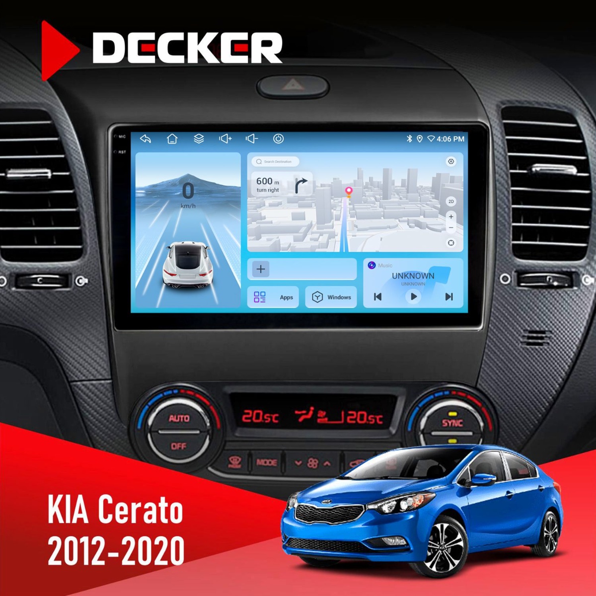 Штатна магнітола KIA Cerato 2012-2020 Decker D9-010 6x128 DSP 4G 2K Штатна магнітола KIA Cerato 2012-2020 Decker D9-010 6x128 DSP 4G 2K - Зображення 1