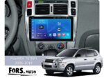 Штатна магнітола FORS auto Hyundai Tucson (2006-2014) в інтер'єрі