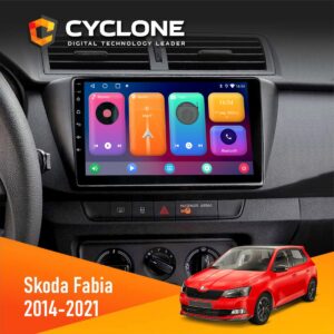 Штатна магнітола Skoda Fabia 2014 2021 Cyclone C9-001 2x64 CPL