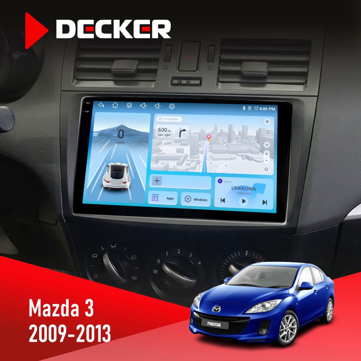 Штатна магнітола Mazda 3 2009-2013 Decker D9-010 6x128 DSP 4G 2K Штатна магнітола Mazda 3 2009-2013 Decker D9-010 6x128 DSP 4G 2K - Зображення 1