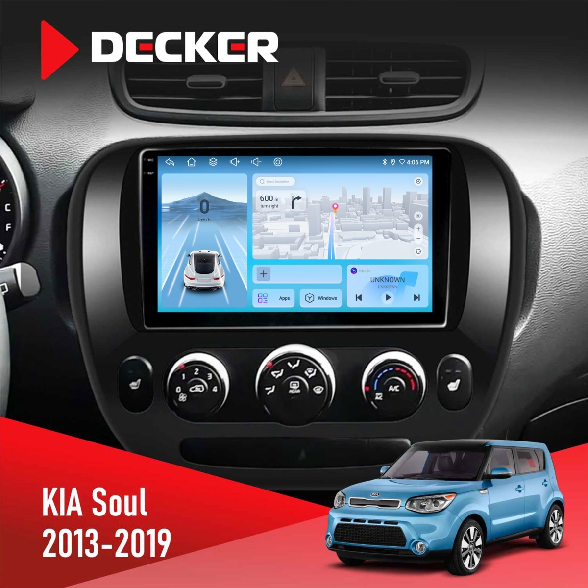 Штатна магнітола KIA Soul 2013-2019 Conditioner Decker D9-010 6x128 DSP 4G 2K Штатна магнітола KIA Soul 2013-2019 Conditioner Decker D9-010 6x128 DSP 4G 2K - Зображення 1