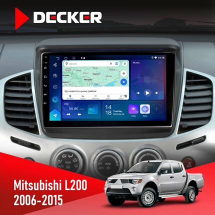 Штатна магнітола Mitsubishi L200 Decker D9-007 4x64 DSP 360 4G