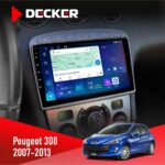 Штатна магнітола Peugeot 308 2007-2013 Silver Decker D9-007 з 4G, DSP та круговим оглядом 360
