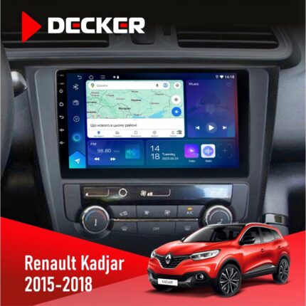 Штатна магнітола Renault Kadjar 2015-2018 Decker D9-007 4x64 DSP 360 4G