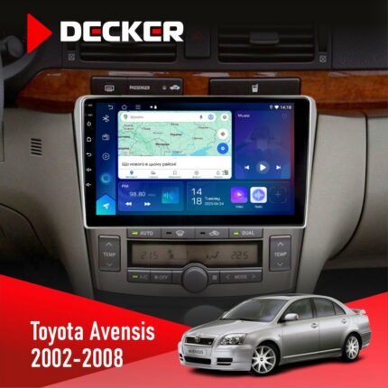Штатна магнітола Decker D9 007 для Toyota Avensis 2002-2008