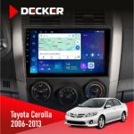 Штатна магнітола Toyota Corolla 2006 2013 Big frame Decker D9-007 4x64 DSP 360 4G