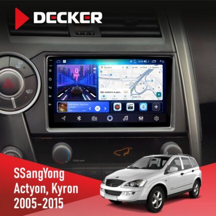Штатна магнітола SsangYong Kyron 2005-2015 Decker D9-006 4x64, 4G