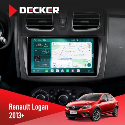 Штатна магнітола Renault Sandero Logan Decker D9-004 для автомобілів 2012-2020 років