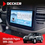 Штатна магнітола Mitsubishi Pajero 1999-2006 Wood Decker D9-010 6x128 DSP 4G 2K