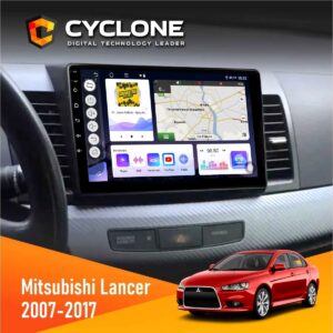 Штатна магнітола Mitsubishi Lancer X 2007-2017 AMP Rockford Cyclone C10-011 4x64, DSP