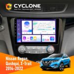 Штатна магнітола Nissan Qashqai, X-Trail 2014+ Cyclone C10-011 4x64, DSP