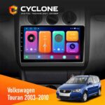 Штатна магнітола Volkswagen Touran 2003-2010 Cyclone C10-001 2x64 CPL