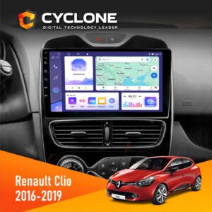 Штатна магнітола Renault Clio 2016 2019 Cyclone C10-011 4x64, DSP