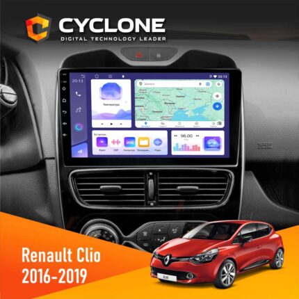 Штатна магнітола Renault Clio 2016 2019 Cyclone C10-011 4x64, DSP