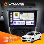 Штатна магнітола Skoda Octavia A5 Cyclone C10-011 Silver