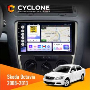 Штатна магнітола Skoda Octavia A5 Cyclone C10-011 Silver