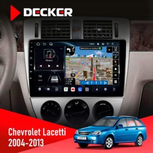 Штатна магнітола Chevrolet Lacetti 2004-2013 Decker D10-011 4x64 DSP 4G 360 з 10.1-дюймовим QLED екраном на Android 15