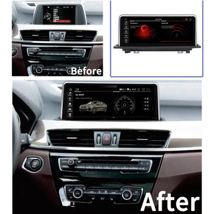Штатна магнітола FORS.auto для BMW X1 F48/F49 NBT (2016-2018) в інтер'єрі автомобіля