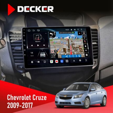 Штатна магнітола Chevrolet Cruze 2009-2018 Decker D9-011 4x64 DSP 4G 360 — головний вигляд