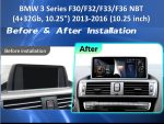 Штатна магнітола FORS.auto для BMW 3/4 Series F30/F32/F33/F36 NBT (2013-2016) - вигляд збоку
