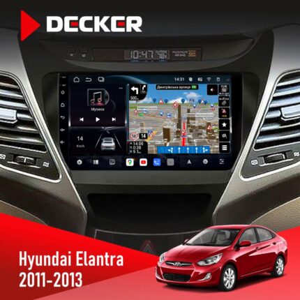 Штатна магнітола Hyundai Elantra 2011-2013 Decker D9-011 4x64 DSP 4G 360