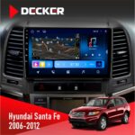 Штатна магнітола Hyundai Santa Fe 2006-2012 Decker D9-008 8x128 DSP 4G
