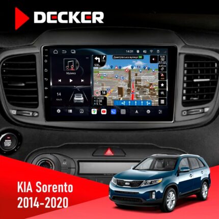 Штатна магнітола Decker D10 011 для KIA Sorento 2014-2020 з 10.1 дюймовим QLED екраном