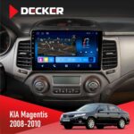 Штатна магнітола KIA Magentis 2008-2010 Decker D9-008 на передній панелі автомобіля