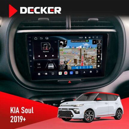 Штатна магнітола KIA Soul 2019 Decker D9-011 4x64 DSP 4G 360 на 9-дюймовому QLED екрані