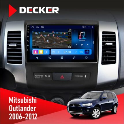 Штатна магнітола Mitsubishi Outlander XL 2006-2012 AMP Decker D9-008 8x128 DSP 4G