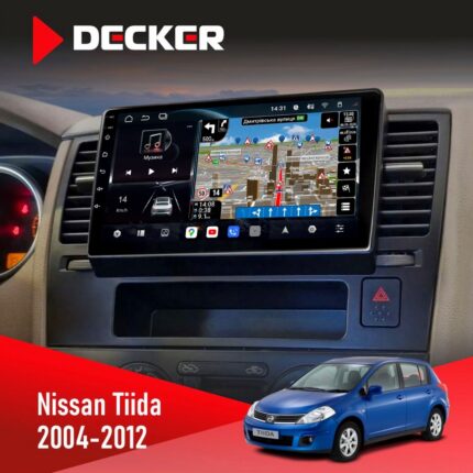 Штатна магнітола Nissan Tiida 2004-2012 Decker D9-011 4x64 DSP 4G 360