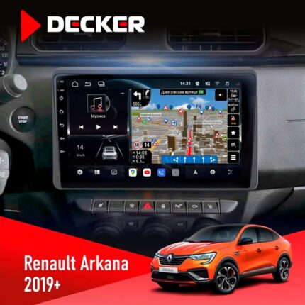 Штатна магнітола Renault Arkana, Duster 2019 Decker D10-011 4x64 DSP 4G 360