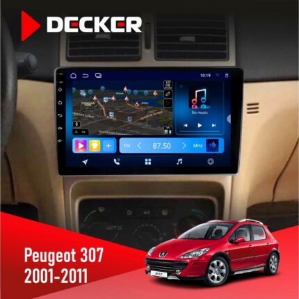 Штатна магнітола Peugeot 307 2001-2011 Decker D9-008 8x128 DSP 4G