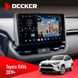Штатна магнітола Toyota RAV4 2019 Decker D10-011 4x64 DSP 4G 360 — фронтальний вигляд