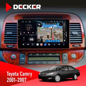 Штатна магнітола Toyota Camry 30 2001-2007 Decker D9-011 4x64 DSP 4G 360 — мультимедійний центр з 9-дюймовим QLED-екраном для Camry XV30