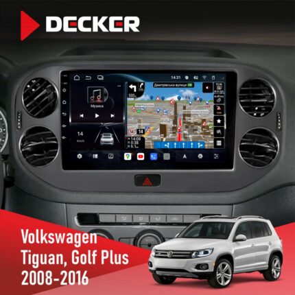 Штатна магнітола Volkswagen Tiguan Golf Plus 2008-2016 Black Decker D10-011 4x64 DSP 4G 360