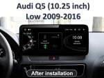 Штатна магнітола FORS.auto для Audi Q5/SQ5 (2010-2016) - вигляд збоку