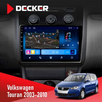 Штатна магнітола Volkswagen Touran 2003-2010 Black Climate Decker D10-008 8x128 DSP 4G
