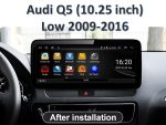 Штатна магнітола Audi Q5 FORS auto (2010-2016) - вигляд збоку