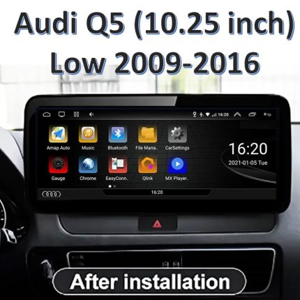 Штатна магнітола Audi Q5 FORS auto (2010-2016) - вигляд збоку