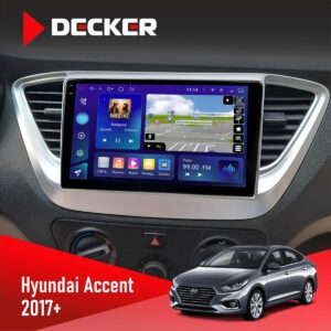 Штатна магнітола Hyundai Accent 2017 Decker D9-009 4x64, DSP, 4G, 2k