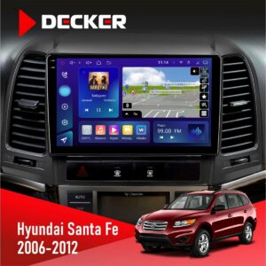 Штатна магнітола Hyundai Santa Fe 2006-2012 Decker D9-009 з DSP, 4G, 2k