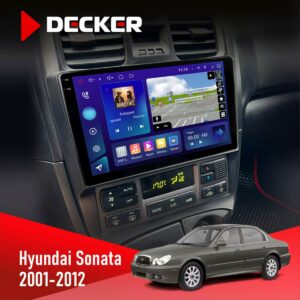 Штатна магнітола Hyundai Sonata EF 2001-2012 Decker D9-009 4x64, DSP, 4G, 2k