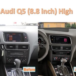 Штатна магнітола Audi Q5 FORS auto в інтер'єрі автомобіля
