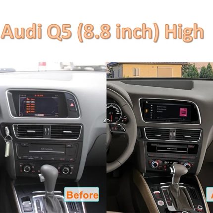 Штатна магнітола Audi Q5 FORS auto в інтер'єрі автомобіля