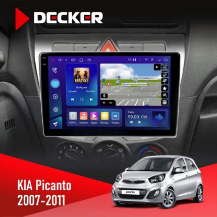 Штатна магнітола KIA Picanto Decker D9-005 4x64, DSP, 360, 4G, 2k