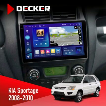 Штатна магнітола KIA Sportage 2008-2010 Climate Decker D9-005 з DSP, 360, 4G та 2k